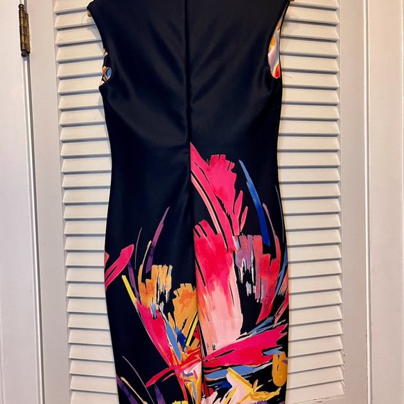 NY&CO Graphic-Print Cap-Sleeve Sheath Dress - Picture 4 of 6